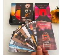 LIGHTOF JUSTICE What The Vibe Oracle Cards Deck, Oracle Cards per principianti, Oracle Deck utilizzato per relazioni di carriera e vita, Twin Flame, anima gemella, connessione karmica