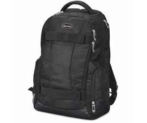 Lightpak Rucksack HAWK, Laptoprucksack aus Polyester für 14 Zoll Notebook, Backpack mit Polsterung Zaino Casual 46 Centimeters 34 Nero (Schwarz)