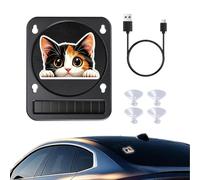Lights Car Solar-Powered LED Cute Cat Suction trucks SUVs sedans vehicles