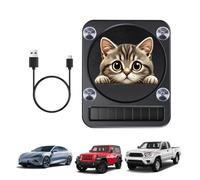 Lights Car Solar-Powered LED Cute Cat Suction trucks SUVs sedans vehicles