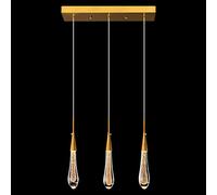 Lights Fixtures Dimmable LED Gold Light Teardrop Crystal Pendant Lighting for Kitchen Island Bedroom Hallway Entryway