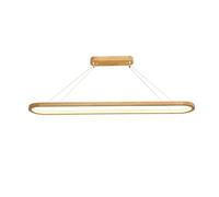 Lights Indoor Modern Wooden Led Ceiling Hanging Light Long Strip Solid Wood Adjustable Hanging Lamps For Living Room Kitchen Island Coffee Bar 1 Pack(Warm Light 60Cm)/3 Color Temp/60Cm