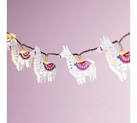 Lights4fun - Catena di 10 Luci LED Bianco Caldo con Lama di Metallo a Pile per Camerette dei Bambini