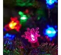 Lights4fun Catena di Luci per Albero di Natale in Stile Retrò 15 m con 150 LED Multicolore con Timer Luci Collegabili Decorazione Natalizio per Interni ed Esterni