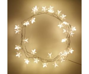 Lights4fun Filo di 30 Stelle Illuminate a LED