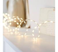 Lights4fun Ghirlanda Luminosa da 20 m a 1.250 Micro LED Bicolore con Timer Decorazione Natalizia per Interni