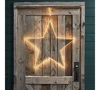 Lights4fun Grande Stella Luminosa per Sospensione di 58 cm con 176 LED Bianchi Caldi Decorazione di Natale Illuminazione Natalizia per Arredo Interni Giardini Esterni