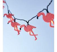 Lights4fun, Inc. 10 Fenicotteri Rosa Funzionamento a Batteria Bianco Caldo LED Party String Luci per Interno