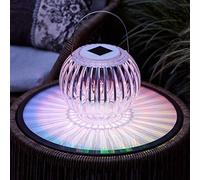 Lights4fun Lanterna Solare Trasparente di 17cm con 1 LED Cambia Colore per Esterni