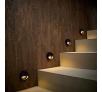 Lights4fun Set di 4 mini luci solari per recinzione, bordo della aiuola e scale, funzionamento solare a energia solare, luce bianca calda, LED per la primavera e l'estate, decorazione per esterni
