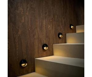 Lights4fun Set di 4 mini luci solari per recinzione, bordo della aiuola e scale, funzionamento solare a energia solare, luce bianca calda, LED per la primavera e l'estate, decorazione per esterni