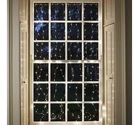 Lights4fun - Tenda di 200 Micro LED Bianco Caldo per Interni su Cavo Metallico