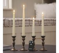 Lights4fun TruGlow, 4 candele a LED ad altezza mista, con telecomando