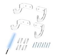 Lightsaber Wall Mount Bracket - 2 pezzi Lightsaber Wall Mount | Supporto universale in acrilico | Clear Black Handheld Orizzontal Light Saber Rack Includes Screws Compatible for Any Sabers