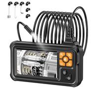 Lightswim - Boroscopio digitale industriale HD 1080P, telecamera di ispezione endoscopio IPS da 4,3" con palmare IP67, impermeabile, con 8 luci LED, cavo semirigido da 5 m