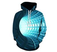 Lightweigh Plain Felpe con cappuccio da uomo 2026 primavera ultima frontiera casual versatile colore sfumato a maniche lunghe felpa con cappuccio vestiti per allenamento indoor outdoor, Blu, L