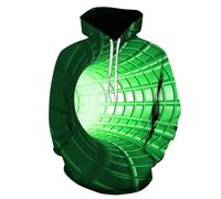 Lightweigh Plain Felpe con cappuccio da uomo 2026 primavera ultima frontiera casual versatile colore sfumato a maniche lunghe felpa con cappuccio vestiti per allenamento indoor outdoor, Verde, L