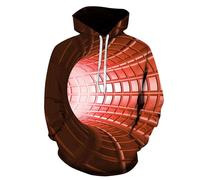 Lightweigh Plain Felpe con cappuccio da uomo 2026 primavera ultima frontiera casual versatile colore sfumato a maniche lunghe felpa con cappuccio vestiti per allenamento indoor outdoor, Arancione, L