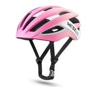 Lightweight Adult Bike Helmet Adjustable EPS Cycling Helmet for Men Women with Ventilation and Detachable Visor for Mountain and Road Riding (Pink)