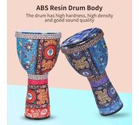 Lightweight African Djembe Drum, PVC Hand Percussion for Beginners, 8 | No Tuning Needed, ABS Resin Body, Artistic Fabric Pattern, Soft Anti-Slip Base, Congo Hand Drum