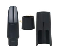 Lightweight Alto Saxophone Mouthpiece, Sax Flute Head Cap Set, 3-Piece Mouthpiece Kit, PP Ligature Clip, Durable Instrument Accessories for Sax Players