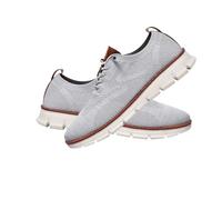 Lightweight Breathable Casual Sneakers, Comfortable Lace-Up Work Dress Shoes for Office & Walking (Gray,41)