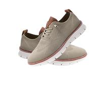 Lightweight Breathable Casual Sneakers, Comfortable Lace-Up Work Dress Shoes for Office & Walking (Khaki,39)