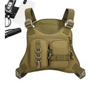 Lightweight Chest Bag, Ergonomic Storage Pouch, 9.45x7.09 Inches Vest with Adjustable Straps, Breathable Nylon Pack, Rig with Reflective Design, Cycling Gear for Hiking Running Traveling