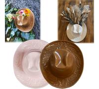 Lightweight Cowboy Wall Planter, 3D Vintage Western Mount Vases for Flowers, Unique Cowgirl Hat Planters for Living Room,Centerpieces for Tables