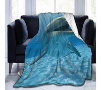 Lightweight Cozy Bed Blanket Dolphin Large Super Soft Throw Blanket 60"x80", Fle