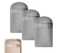 Lightweight Dust Cover Storage Bag, Self-compression Zipper Hanging Clothing Bag, Multifunctional Travel Wardrobe(Gray,M)