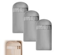 Lightweight Dust Cover Storage Bag, Self-compression Zipper Hanging Clothing Bag, Multifunctional Travel Wardrobe(Gray,L)