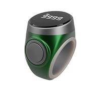 Lightweight Finger Counter, Digital Clicker Ring with Large Display, Portable Button Type Counting Aid for Meditation, Prayer, Relaxation, Finger Exercise, Black, Red, Green