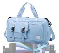 Lightweight Gym Duffel, Travel Duffel Bag for Men, Dry Wet Separation Duffel, Wet Dry Gym Bag, Large Weekend Duffel Bag, Carry on Travel Bag, Men's Gym Bag for Weekender Duffel Bag