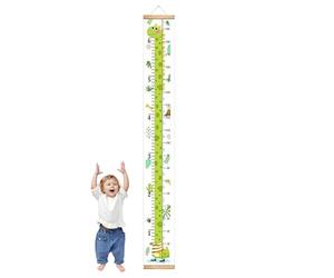 Lightweight Kids Height Chart, Decorative Growth Tracker, Removable Reusable Canvas Wall Chart with Lanyard for Baby Room, Nursery, Playroom, Home Decor, 160 g, Multicolor