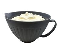Lightweight Mixing Bowl With Handle - Easy Grip Measuring Prep Jug, Integrated Pouring Spout Egg Whisking Pitcher, Base Cake Waffle Batter Basin, Cold To Warm Kitchen Baking Companion | For Cakes
