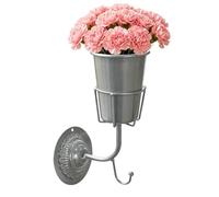 Lightweight Wall Vase, Compact Flower Holder, 9.84x6.3 Inches Wall Plant Vase with Design Style, Sturdy Iron Hanging Structure, Decorative Design with Iron Crafted, Kitchen Planter for Home Office