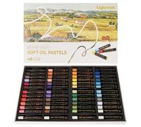 LIGHTWISH Pastelli ad olio professionali, 48 colori vivaci più 4 bianchi, set di 52 pastelli ad olio cremoso e pigmentato per artisti, per miscelare, applicare pannolini e fare ombre