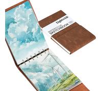 Lightwish Quaderno per schizzi ad acquerello, 100% cotone, 300 g/m², diario per acquerelli, senza acidi, stampa a freddo, per artisti, adulti, studenti, 20 fogli, carta da 14 x 20 cm