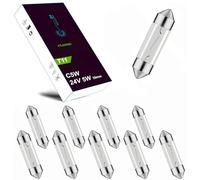 LIGHTWORLD24 10 x Lampadine Soffitte 24V 5W C5W SV8,5 39mm - Lampadine per illuminazione targa, ricambio per camion e autobus, luce interno veicolo