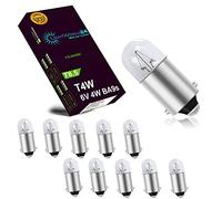 LIGHTWORLD24 10x Lampadine Auto T4W BA9s 6V 4W | Luce di posizione, lampada interna, luce abitacolo, lampadina di segnalazione