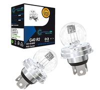 LIGHTWORLD24 2 x Lampadine Bilux 12V 45/40W P45t R2 G40 Halogena per Moto, Scooter, Auto - Faro Anteriore, Lampada alogena