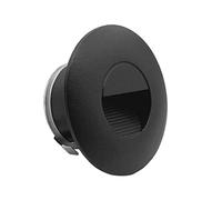LIGHTWORLD24 Faretto LED per Scale da Interno ed Esterno - Luce da Incasso a Muro IP65, 230V, 2W, 180LM, Colore NERO - 1 Pezzo