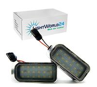 LIGHTWORLD24 Illuminazione LED Targa Luci Targa per Ford Fiesta Focus C-Max Mondeo Galaxy S-Max Kuga Jaguar J XJ XF 18 SMD Luce Xenon Set da 2