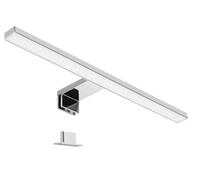 LIGHTWORLD24 Lampada LED per Specchio 50cm, 7W, IP44, 650 Lumen, Luce Neutra 4000K, 230V, Luce da Trucco per Bagno, Applique da Specchio, Montaggio a Clip o Superficie