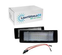 LIGHTWORLD24 Lampade LED per Targa, Illuminazione Targa SMD con CanBus senza Errori 6000K, Compatibili con BMW E63 E64 E81 E87 E86 Mini R55 R60 R61, 2 Pezzi
