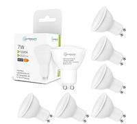 LIGHTWORLD24 Lampadina LED GU10 7 Watt Bianco Freddo Non Dimmabile 510 Lumen Sostituto per Lampade Alogene 50W 6500K, Angolo 120° Spot LED, AC 230V, Confezione da 6