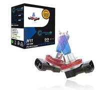 LIGHTWORLD24 Lampadine alogene H11 per auto - 12V 55W PGJ9-2 - 6000K bianco freddo - effetto xenon - ultra white look - anabbaglianti, fendinebbia, abbaglianti, luci di curva - omologate E-mark