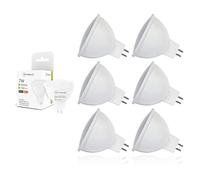 LIGHTWORLD24 Lampadine LED MR16 GU5.3 7W (equiv. 50W-60W alogene), 12V AC/DC, luce fredda 6500K, 550 lm, angolo 110°, confezione da 6 pezzi