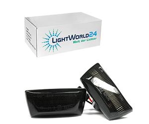 LIGHTWORLD24 LED Frecce Laterali di Ricambio per Opel Corsa D Corsa E Adam Astra H Insignia A Meriva B Zafira - Lampadina Freno Auto Nera Canbus Senza Errori